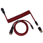 Keychron Cab-2 優質盤繞 USB-C 線 (紅色)